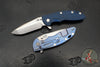 Hinderer XM-18 3.5" Spanto Edge- Bead Blast Blue Finished Titanium And Various G-10 Handle Scales- Stonewash Magnacut Steel Blade