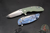 Hinderer XM-18 3.5" Spanto Edge- Bead Blast Blue Finished Titanium And Various G-10 Handle Scales- Stonewash Magnacut Steel Blade