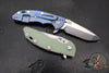 Hinderer XM-18 3.5" Spanto Edge- Bead Blast Blue Finished Titanium And Various G-10 Handle Scales- Stonewash Magnacut Steel Blade