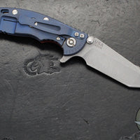 Hinderer XM-18 3.0"- Harpoon Tanto- Battle Blue Titanium And Various G-10 Handles- Working  Finish S45VN Blade