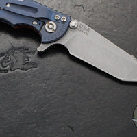 Hinderer XM-18 3.0"- Harpoon Tanto- Battle Blue Titanium And Various G-10 Handles- Working  Finish S45VN Blade