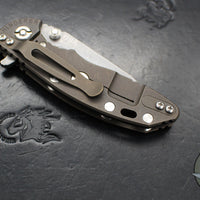 Hinderer XM-18 3.0"- Harpoon Tanto- Battle Bronze Titanium And Various G-10 Handles- Working  Finish S45VN Blade