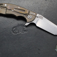 Hinderer XM-18 3.0"- Harpoon Tanto- Stonewash Bronze Titanium And Various G-10 Handles- Stonewash Finished S45VN Blade