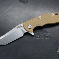 Hinderer XM-18 3.0"- Harpoon Tanto- Stonewash Bronze Titanium And Various G-10 Handles- Stonewash Finished S45VN Blade