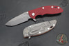 Hinderer XM-18 3.25"- Spanto Edge- Working Finish Titanium and Various G-10 Handle Scales- Working Finish Magnacut Steel Blade