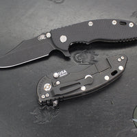Hinderer XM-18 3.5"- Bowie Edge- Battle Black DLC Finished Titanium with Various G-10 Handle- Battle Black DLC Finished Magnacut Blade
