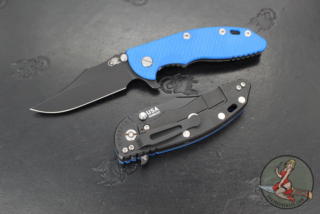 Hinderer XM-18 3.5"- Bowie Edge- Battle Black Finished Titanium with Various G-10 Handle- Battle Black Finished Magnacut Blade