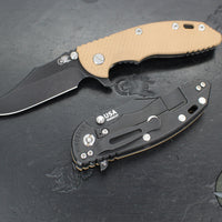 Hinderer XM-18 3.5"- Bowie Edge- Battle Black DLC Finished Titanium with Various G-10 Handle- Battle Black DLC Finished Magnacut Blade
