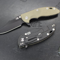 Hinderer XM-18 3.5"- Bowie Edge- Battle Black DLC Finished Titanium with Various G-10 Handle- Battle Black DLC Finished Magnacut Blade
