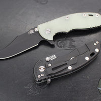 Hinderer XM-18 3.5"- Bowie Edge- Battle Black DLC Finished Titanium with Various G-10 Handle- Battle Black DLC Finished Magnacut Blade