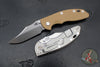 Hinderer XM-18 3.5"- NON FLIPPER- Bowie Edge- Bead Blast Titanium And Various G-10 Scale- Stonewash Finished Magnacut Blade