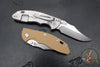 Hinderer XM-18 3.5"- NON FLIPPER- Bowie Edge- Bead Blast Titanium And Various G-10 Scale- Stonewash Finished Magnacut Blade