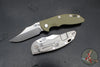 Hinderer XM-18 3.5"- NON FLIPPER- Bowie Edge- Bead Blast Titanium And Various G-10 Scale- Stonewash Finished Magnacut Blade