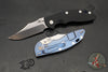 Hinderer XM-18 3.5"- NON FLIPPER- Bowie Edge- Blue Bead Blast Titanium And Various G-10 Scales- Stonewash Finished Magnacut Blade