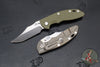 Hinderer XM-18 3.5"- NON FLIPPER- Bowie Edge- Bronze Bead Blast Titanium And Various G-10 Scales- Stonewash Finished Magnacut Blade