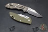 Hinderer XM-18 3.5"- NON FLIPPER- Bowie Edge- Bronze Bead Blast Titanium And Various G-10 Scales- Stonewash Finished Magnacut Blade