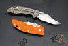 Hinderer XM-18 3.5"- NON FLIPPER- Bowie Edge- Bronze Bead Blast Titanium And Various G-10 Scales- Stonewash Finished Magnacut Blade