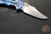 Hinderer XM-18 3.5"- NON FLIPPER- Bowie Edge- Assembly Special- Special Anodized- Stonewash Blue Ti And Smooth Black G-10- Blue Ti Hardware- Stonewash Finished S45VN Steel Blade