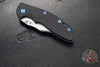 Hinderer XM-18 3.5"- NON FLIPPER- Bowie Edge- Assembly Special- Special Anodized- Stonewash Blue Ti And Smooth Black G-10- Blue Ti Hardware- Stonewash Finished S45VN Steel Blade