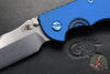 Hinderer XM-18 3.5"- NON FLIPPER- Bowie Edge- Assembly Special- Double Anodized- Stonewash Bronze/Blue Ti And Smooth BlueBlack G-10- Blue Ti Hardware- Stonewash Finished S45VN Steel Blade