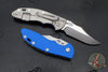 Hinderer XM-18 3.5"- NON FLIPPER- Bowie Edge- Bead Blast Titanium And Various G-10 Scale- Stonewash Finished Magnacut Blade