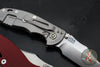 Hinderer XM-18 3.5"- NON FLIPPER- Bowie Edge- Bead Blast Titanium And Various G-10 Scale- Stonewash Finished Magnacut Blade
