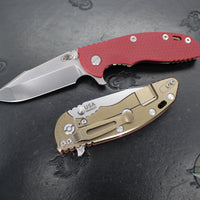 Hinderer XM-18 3.5"- Harpoon Spanto- Stonewash Bronze Titanium And Various G-10 Handles- Stonewash Magnacut Blade