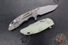 Hinderer XM-18 3.5"- Harpoon Spanto- Working Finish Titanium And Translucent Green G-10 Handle- Working Finish Magnacut Steel Blade