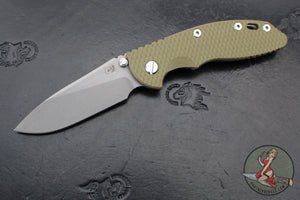 Hinderer XM-18 3.5"- NON FLIPPER- Slicer Edge- Hollow Grind- Working Finish Ti And Various G-10 Handles- Working Finish 20CV Steel Blade