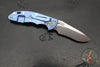 Hinderer XM-18 3.5"- NON FLIPPER- Recurve Edge- Stonewash Blue Ti And Various G-10 Scale- Stonewash Finished Magnacut Steel Blade