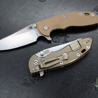 Hinderer XM-18 3.5"- Sheepsfoot- Stonewash Bronze Finished Titanium Handle- Various G-10 Scales- Stonewash S45VN Steel Blade