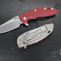 Hinderer XM-18 3.5"- Sheepsfoot- Stonewash Finished Titanium Handle- Various G-10- Stonewash S45VN Steel Blade