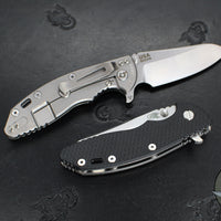 Hinderer XM-18 3.5"- Sheepsfoot- Stonewash Finished Titanium Handle- Various G-10- Stonewash S45VN Steel Blade