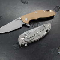 Hinderer XM-18 3.5"- Sheepsfoot- Working Finish Titanium Handle- Various G-10 Scales- Working Finish S45VN Steel Blade