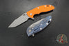 Hinderer XM-18 3.5"- Skinny Harpoon Spanto- Battle Blue Titanium And Various G-10 Handles- Working Finish Magnacut Steel Blade