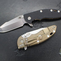 Hinderer XM-18 3.5"- Skinny Harpoon Spanto- Stonewash Bronze Titanium And Various G-10 Handles- Stonewash Magnacut Steel Blade