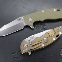 Hinderer XM-18 3.5"- Skinny Harpoon Spanto- Stonewash Bronze Titanium And Various G-10 Handles- Stonewash Magnacut Steel Blade