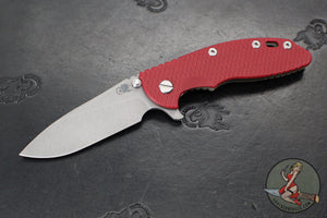 Hinderer XM-18 3.5"- Skinny Slicer- Hollow Grind- Battle Bronze Finished Titanium And Various G-10 Handles- Working Finish Magnacut Steel Blade