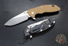Hinderer XM-18 3.5"- Slicer Edge- Hollow Grind- Stonewash DLC Titanium and Various G-10 Scales- Stonewashed 20CV Blade