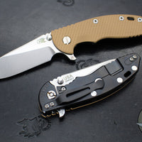 Hinderer XM-18 3.5"- Slicer Edge- Hollow Grind- Stonewash DLC Titanium and Various G-10 Scales- Stonewashed 20CV Blade