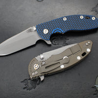 Hinderer XM-18 3.5"- Spanto Edge- Battle Bronze Ti And Various G-10 Handles- Working Finish Blade