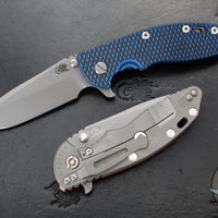 Hinderer XM-18 3.5"- Spanto Edge- Working Finish Ti And Various G-10 Handles- Working Finish Blade