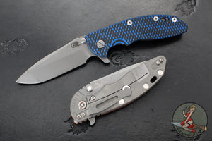 Hinderer XM-18 3.5"- Spanto Edge- Working Finish Ti And Various G-10 Handles- Working Finish Blade