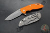 Hinderer XM-18 3.5"- Spanto Edge- Working Finish Ti And Various G-10 Handles- Working Finish Blade