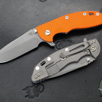 Hinderer XM-18 3.5"- Spanto Edge- Working Finish Ti And Various G-10 Handles- Working Finish Blade