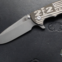 Hinderer XM-18 3.5"- SPECIAL VETERAN'S DAY 2022- Spearpoint Edge- Battle Bronze Finished Handle- Working Finish Blade