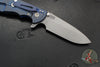 Hinderer XM-24 4.0"- Spearpoint- Battle Blue Ti And BlueBlack G-10 Handle- Working Finish S45VN Blade