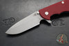 Hinderer XM-24 4.0"- Spearpoint- Battle Blue Ti And Red G-10 Handle- Working Finish S45VN Blade