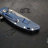 Hinderer XM-24 4.0"- Spearpoint- Battle Blue Ti And Red G-10 Handle- Working Finish S45VN Blade