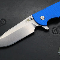 Hinderer XM-24 4.0"- Spearpoint- Stonewash Blue Ti And Blue G-10 Handle- Stonewash Finish S45VN Blade